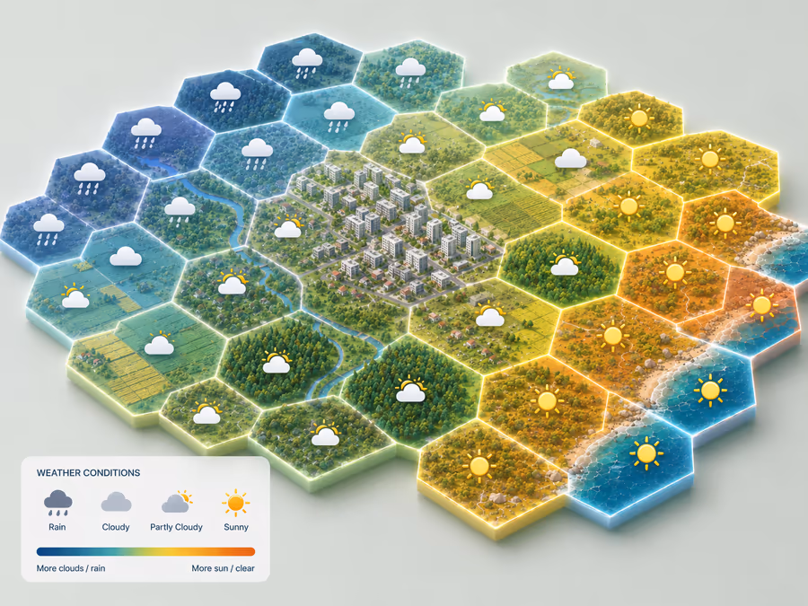 Monthly weather conditions layer preview